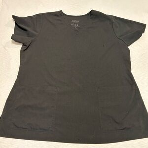 Koi Scrub Top 2X Black Pockets‎ Short Sleeve Plus Size